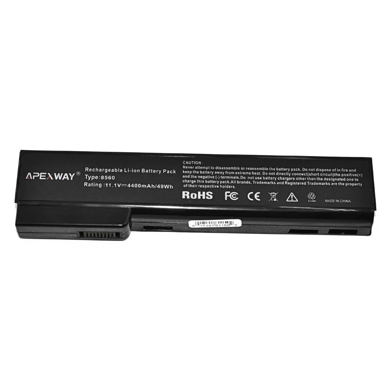 Аккумулятор Apexway 4400 мАч для HP EliteBook 8460p 8460 Вт 8560p ProBook 6360b 6460b 6465b 6560b 6565b CC06 CC06X CC06XL|battery