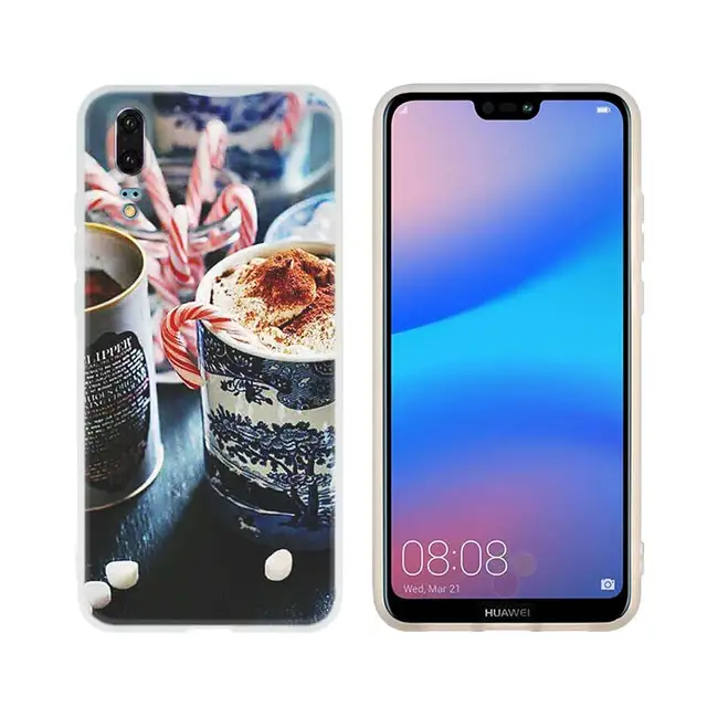 Soft Silicone Case For Huawei P50 P40 P30 P20 Lite E Pro Plus P Smart Z 2019 2020 Coque Winter warmth hd printing 14