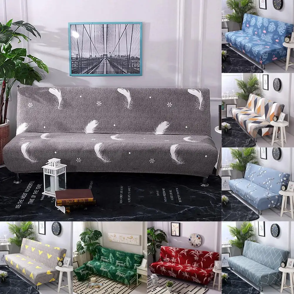 

Feather Flamingo Stretch Armless Sofa Cover Couch Slipcover Furniture Cleaning Dustproof Textile