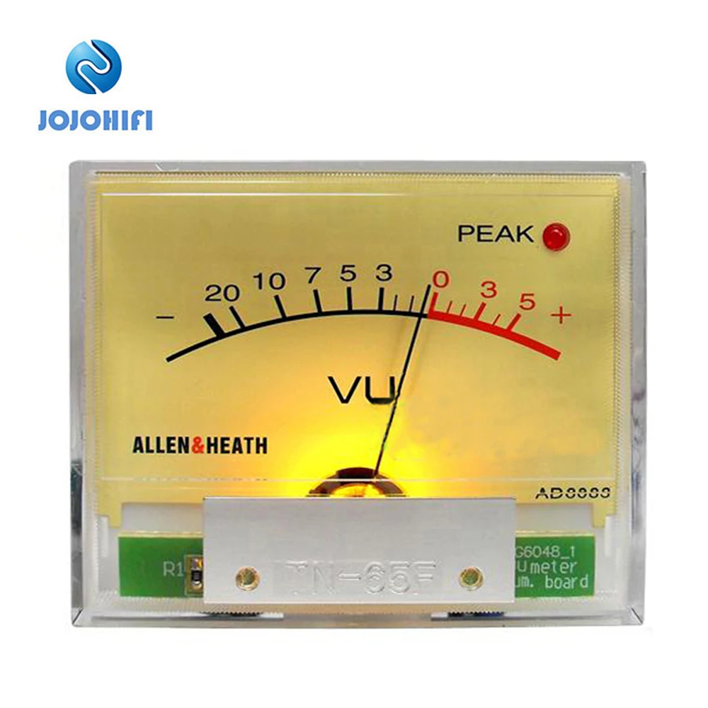 

1pcs PEAK Lamp TN-65F High-precision VU Meter Table Head op amp DB Power Amplifier Mixer level lamp peak Sound Pressure Meter