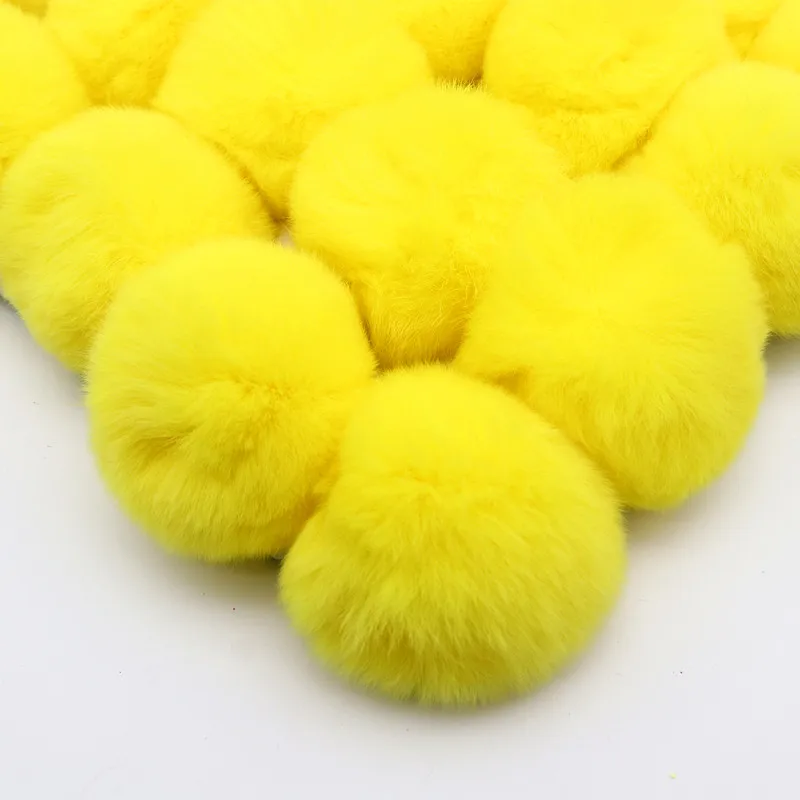 6-8cm Fluffy Soft Plush Ball Faux Fur Keychain Diy Children's Toy Wedding Decoration Pompom Sewing Craft Supplies Gift 5-10 Pcs craft supplies pom poms craft supplies craft toys fluffy ball accessories