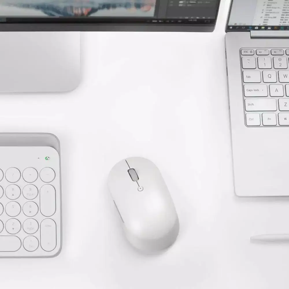 Xiaomi Mijia Wireless Dual-Mode Mouse Silent Ergonomic Bluetooth USB Side Buttons Protable Mini Wireless Mouse for Laptop