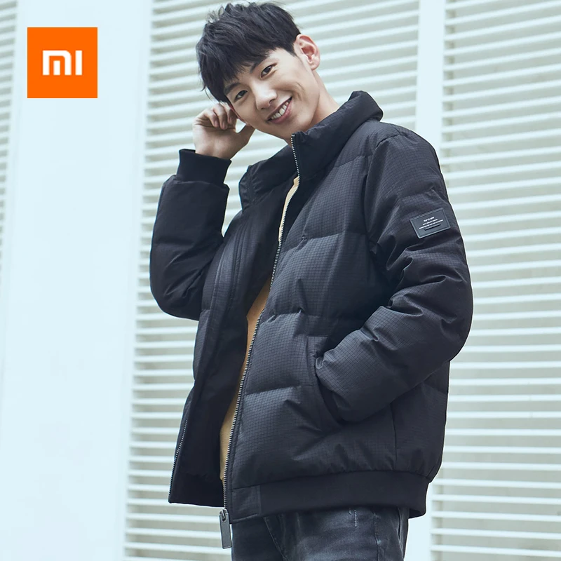 

2019 Xiaomi Winter 90Fun Men Down Jacket 90% White Duck Warm Winter Thick Coat Waterproof Casual Outerwear With Windproof Cuff