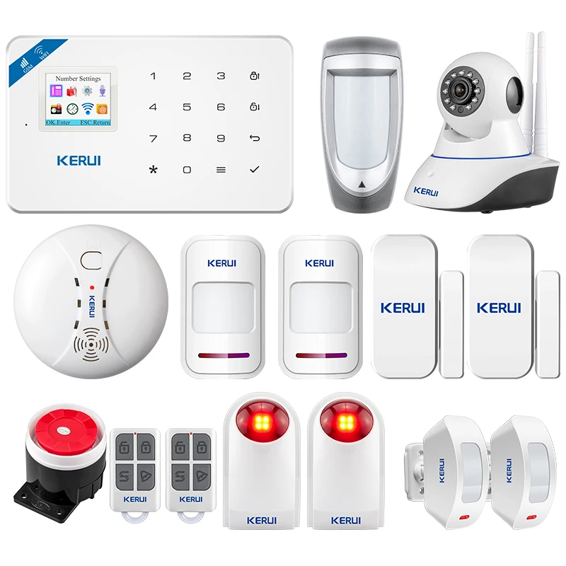 Белый KERUI W18 панель управления wifi GSM SMS домашняя охранная сигнализация - Цвет: Белый