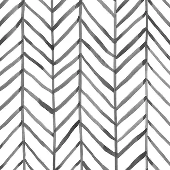 

LUCKYYJ Modern Stripe Peel and Stick Wallpaper Herringbone Black White Vinyl Self Adhesive Contact Paper Home Decoration Sticker