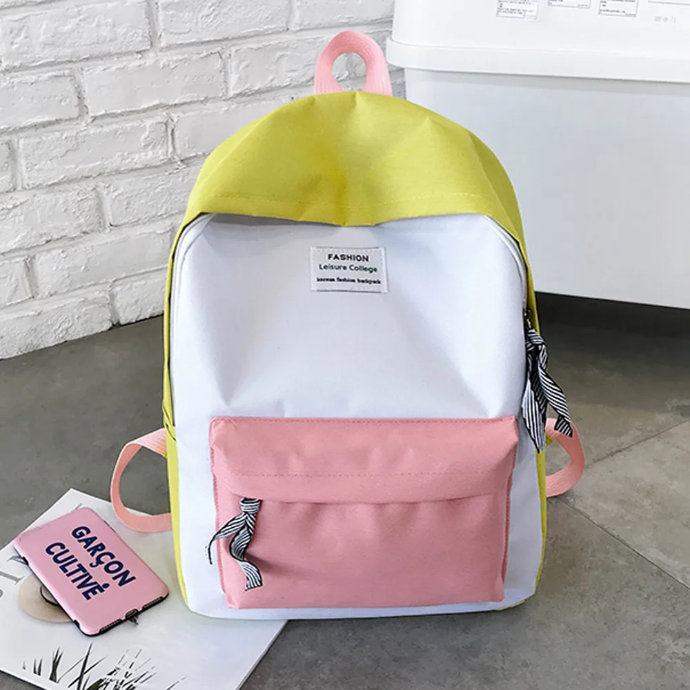 Мумия сумка пара школьный туристический рюкзак цветной блок рюкзак коллекция светящаяся сумка модный рюкзак консервативный стиль