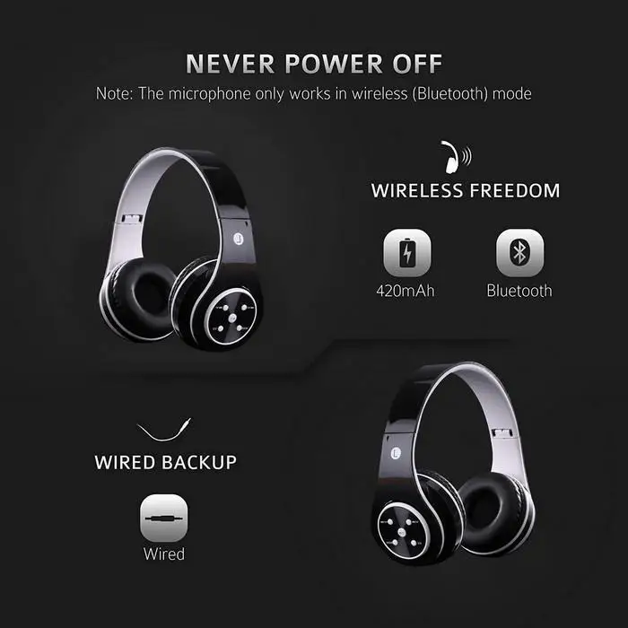 Беспроводные bluetooth-наушники, вставляемые карты, наушники-повязки на голову, наушники с шумоподавлением, стерео игровые наушники