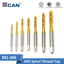 Coated Screw-Tap Spiral Hand Titanium XCAN Metric Steel HSS M5/M6