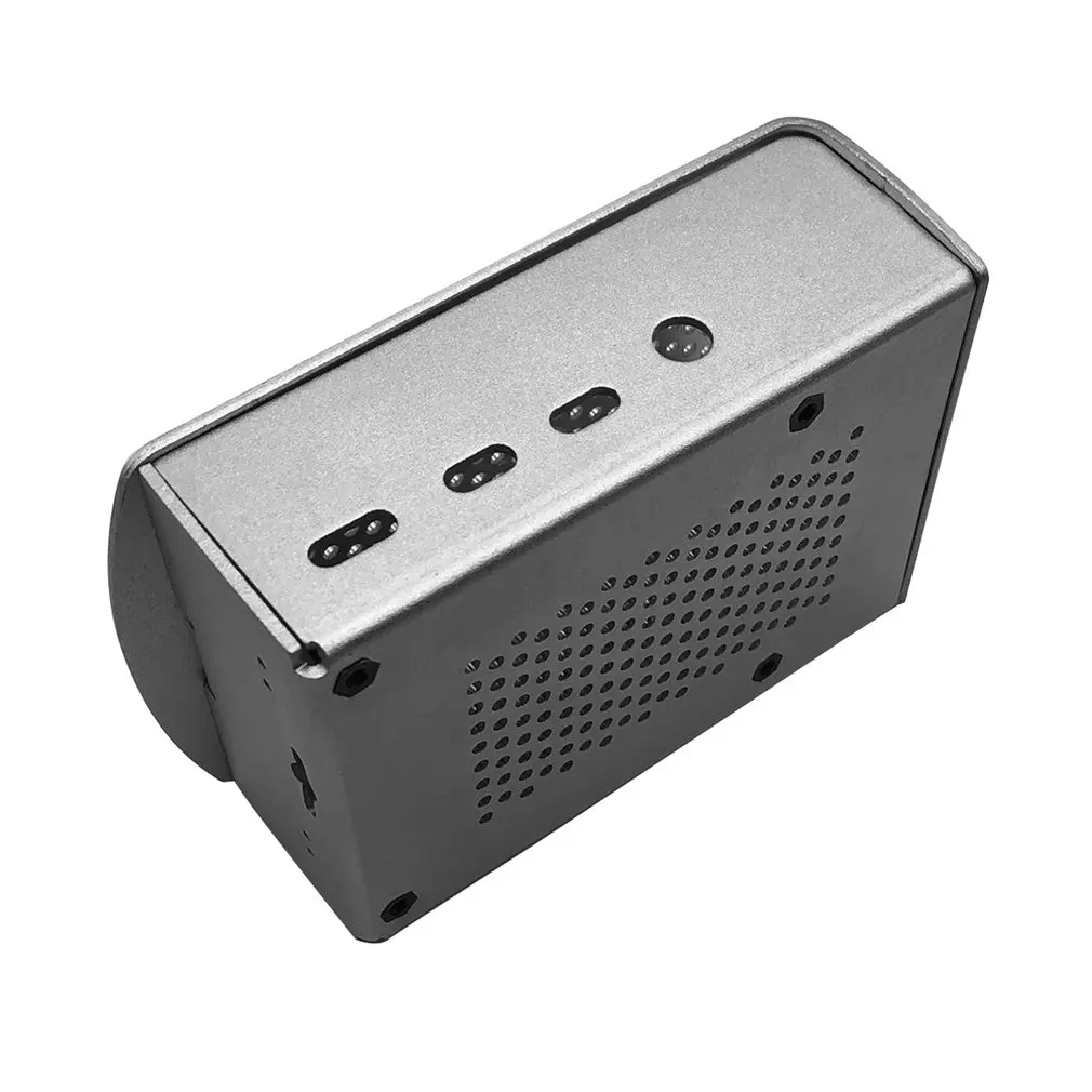 Для Raspberry Pi 4B алюминиевый корпус серебристый металлический корпус коробка с вентилятором серебристый корпус для RPI 4 Модель B RPI 4B чехол