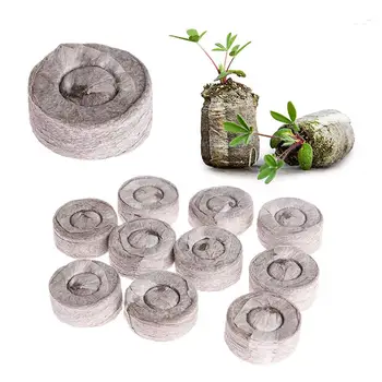 

100pcs Seedling Soil Block Seedling Tray Nutrition Block Compression Peat Medium Seed Starter Soil Plugs Transplanting To Garden