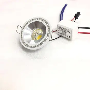 

5Stück 3 W LED Mini Einbauleuchte Rund verstellbarer Spot Deckenlampe 95-265 V LED-Schrankleuchte