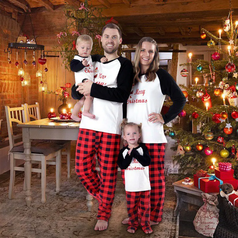 Семейный комплект повседневной одежды; одинаковые рождественские пижамы для всей семьи; пижамные комплекты; Рождественская одежда для сна для детей и взрослых; Ночная одежда - Цвет: EN1006