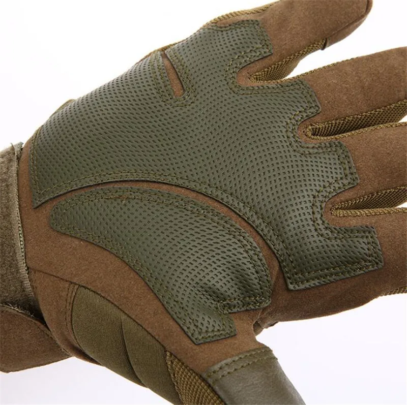 Outdoor Sports Gloves Air Gun Shooting Tactical Gloves Knuckle Anti-slip Anti-knife Cutting Military Full Finger Gloves Rubber