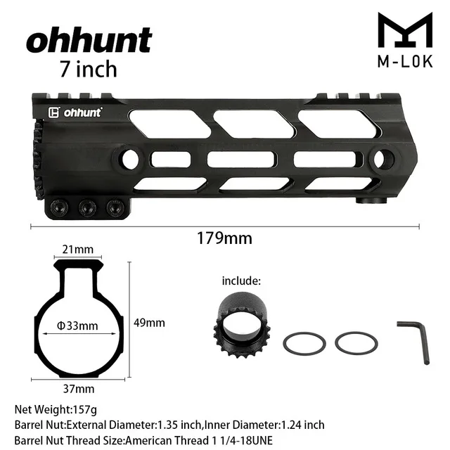 Охота. 223 5,56 винтовки легкий тонкий стиль " 9" 1" 12" 13," 15" 1" AR15 свободный поплавок M-LOK ствольная накладка Пикатинни рельс - Цвет: 7