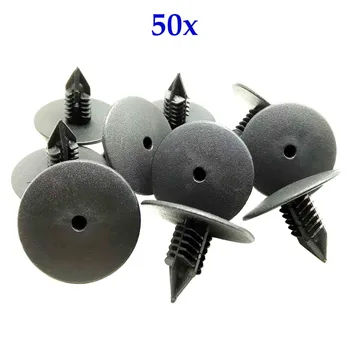 

50pcs Nylon Rivets for Benz Car Roof Lining Fastener Clips Interior Trim Panel Trunk Floor Tray Retainer Screws Push Pin 10x10mm