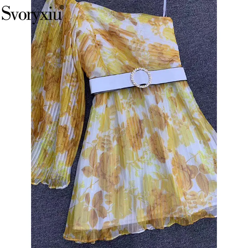 Svoryxiu Sexy Off Shoulder Dress Women's Elegant