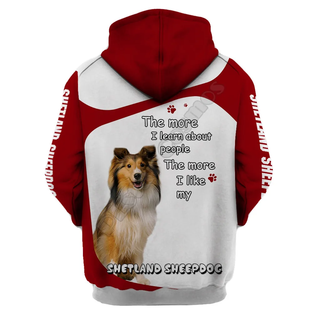 Shetland Sheepdog 3D Hoodies Printed Pullover Men For Women Funny Animal Sweatshirts Fashion Cosplay Apparel Sweater 02