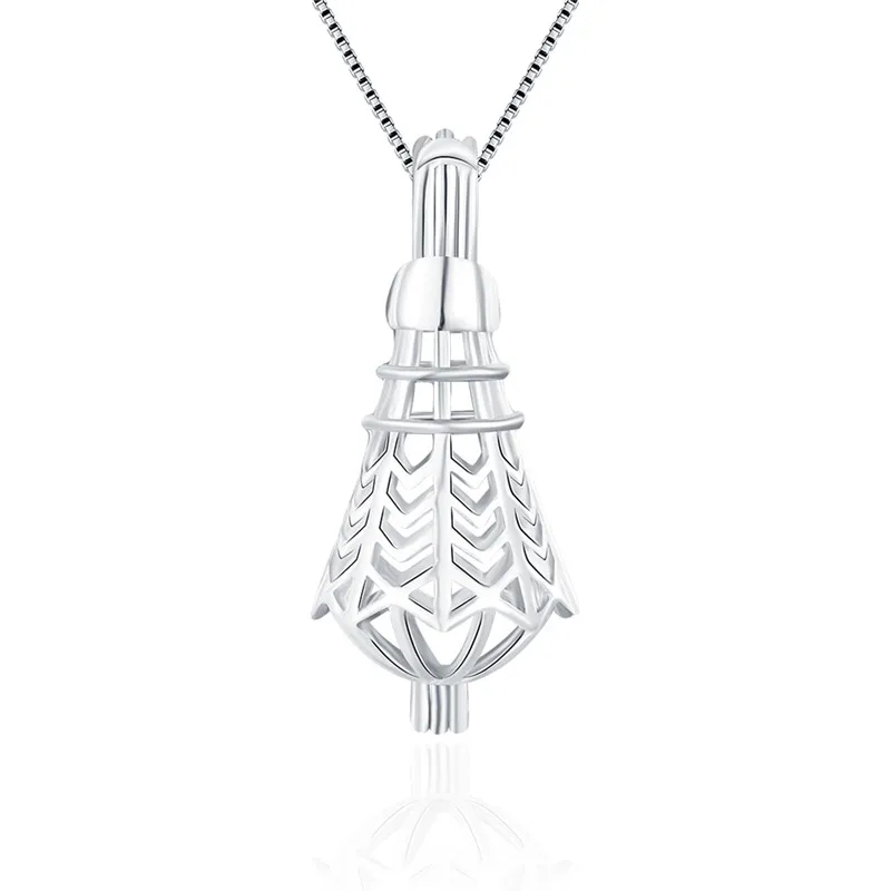 

CLUCI 3pcs 925 Silver Badminton Shaped Cage Pendant Women Charms Pendant 925 Sterling Silver Pearl Locket Fine Jewelry SC133SB
