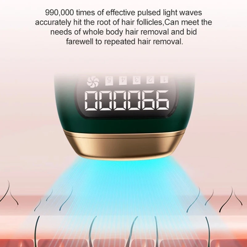 Лазерный эпилятор безболезненные вспышки 990000 IPL Удаление волос для женщин лица