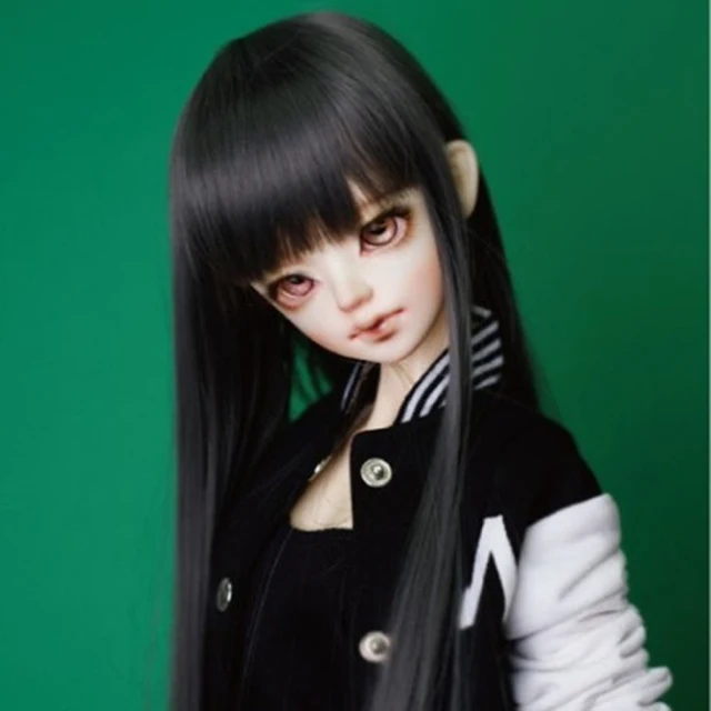 1/3 1/4 1/6 1/8 Bjd Wig High Temperature Long Gray Straight Bjd Hair MSD SD Yosd For BJD Doll Wig 1