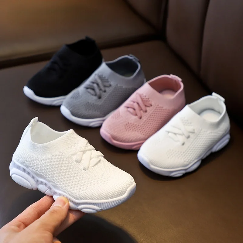 

Kid Sports Mesh Ventilation Kids Shoes Anti-slip Soft Rubber Bottom Baby Sneaker Casual Flat Sneakers Child Light Comfortable