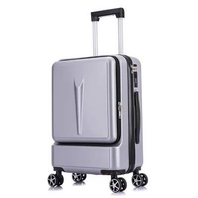 Sliver 2" 24" дюймов женский багаж на колёсиках дорожный костюм чехол Чехол с сумкой для ноутбука Мужская универсальная колесная тележка ABS коробка Модный чехол для костюма - Цвет: Sliver