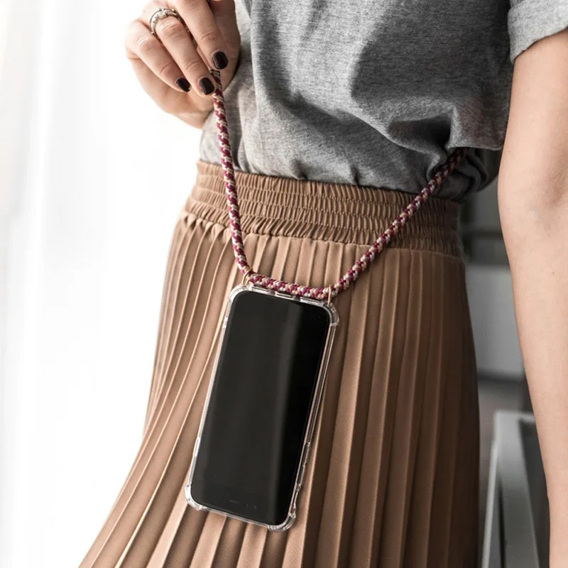 

Crossbody Strap TPU Case For Samsung Galaxy S10 5G S9 S8 Plus S10E Note 9 10 pro With Lanyard Necklace Shoulder Neck Strap Case