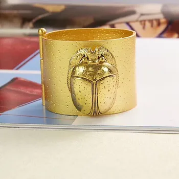 

Wide New luxurious brand party jewelry vintage ladybird cuff bracelet letter logo bracelet