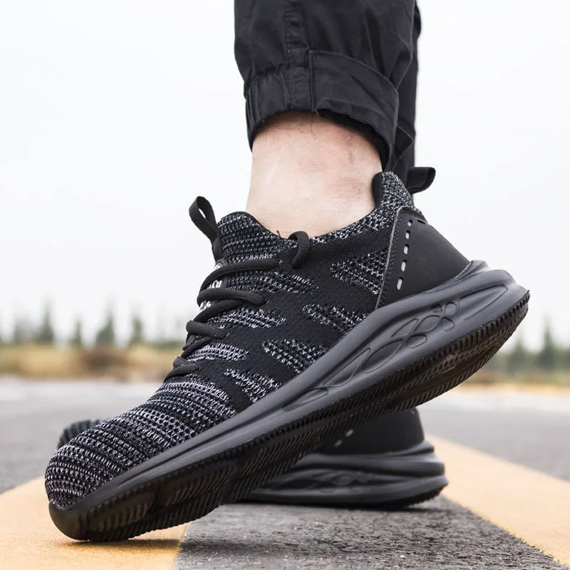 Men Steel Toe Work Shoes Lightweight Breathable Fashion Sport Safety Shoes Steel Toe Womens Shoes Indestructible Shoes Plus size