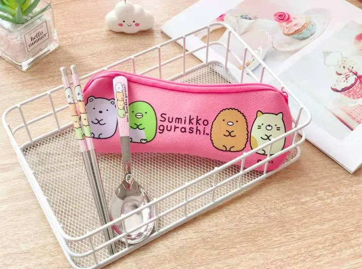 Серый 20 наборов kawaii Мультяшные столовые приборы в форме котов, набор оптом из нержавеющей стали, ложки и палочки для еды, вечерние подарки для девочек, рождественский подарок - Цвет: Серый