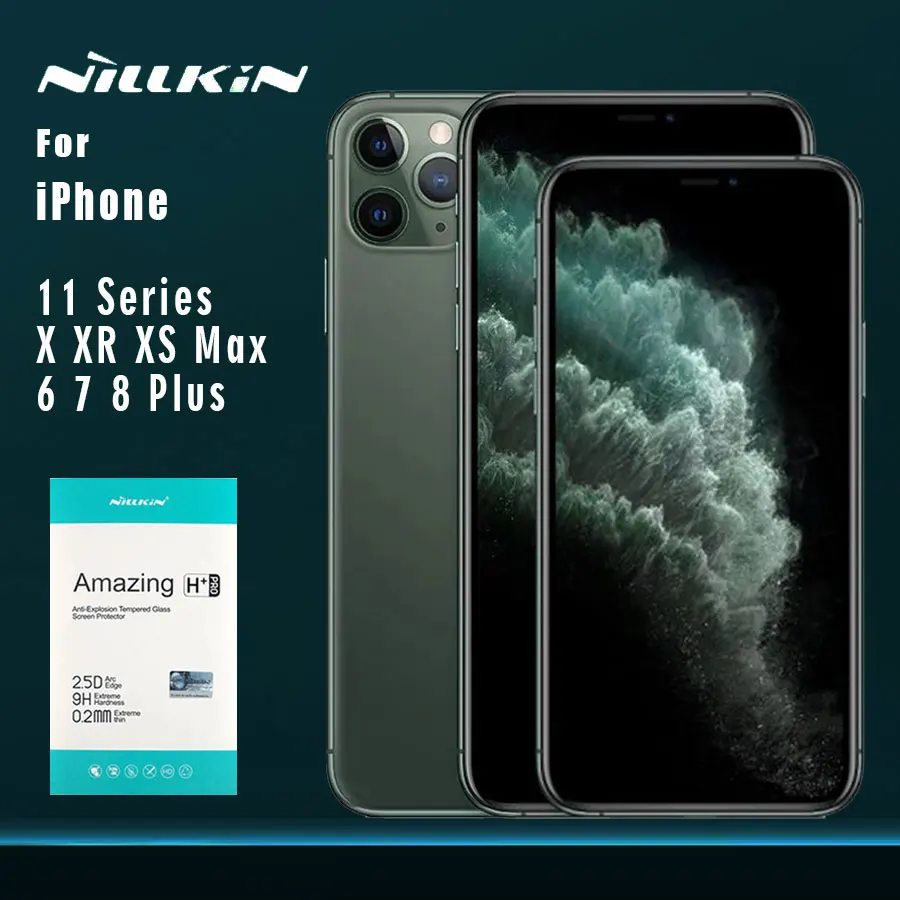Для iPhone 11 11 Pro 11 Pro Max XR X XS Max 8 7 6s 6 Plus закаленное стекло Nillkin 9H+ Pro Защитная пленка для экрана для iPhone 11