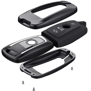 Cover chiate/telecomando per BMW CAS4 F 3 5 7 serie E90 E92 E93 X5 F10 F20 F30 F40 Cover portachiavi 5 Cover chiate/telecomando per BMW CAS4 F 3 5 7 serie E90 E92 E93 X5 F10 F20 F30 F40 Cover portachiavi - Nuova lega 3 4 pulsante Smart Remote Car Key Shell Fob per BMW CAS4 F