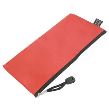 ПВХ холст застежка-молния шестигранный узор бумажная ручка сумка держатель красный