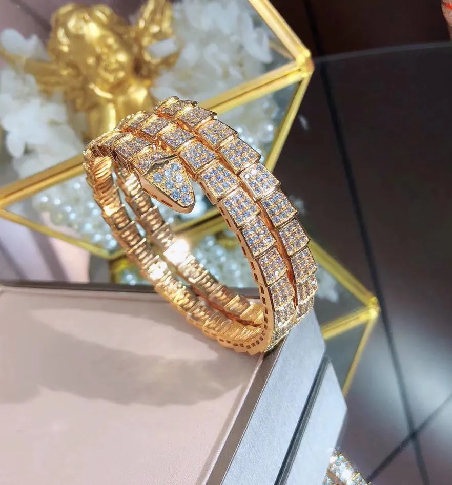 Абсолютно новые женские аксессуары из цирконов S925 серебро bijoux femme двойной обруч змея манжеты браслет adjsutable ювелирные изделия