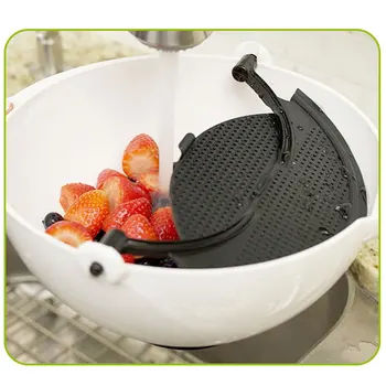 

Multi-Purpose Mixing Bowl Washing Bowl Fruit Vegetable PP Rotatable Colander Accessories Organizer Home Strainer BJStore