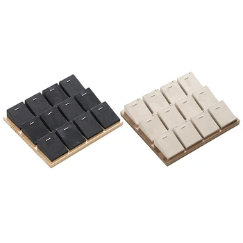 

Fleece Bamboo Display Cards for 12 Necklaces, Jewelry Accessories