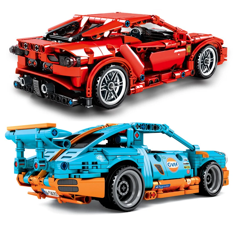

New Technic Series Racing Car Off-road Pickup Truck Motorcycle Model Building Blocks DIY Bricks Toys For Children Gifts
