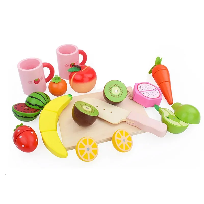 Детская деревянная игрушка для игры в дом, соковыжималка для овощей, фруктов, нарезчик для мальчиков и девочек, подарок на день рождения