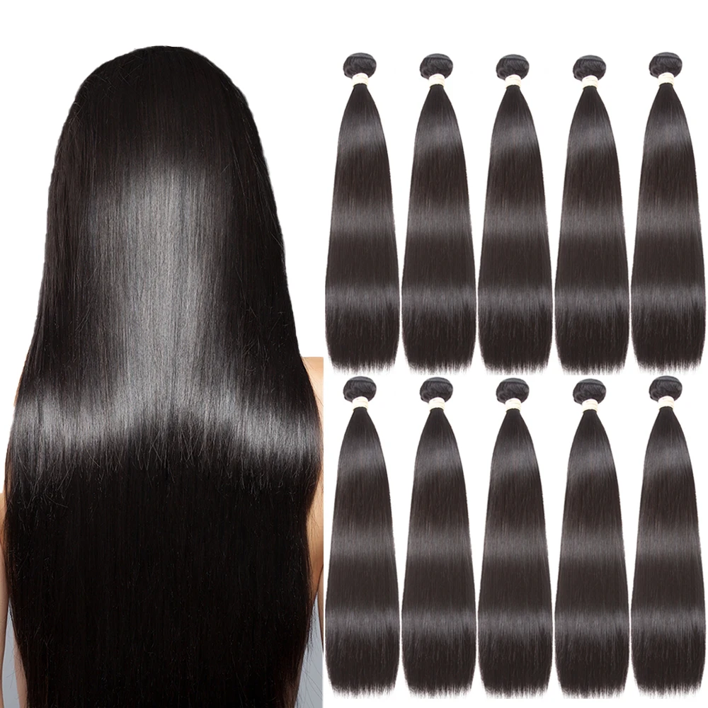 Wholesale Human Hair Bulk 10 Pcs Hair Bundles Precolored Hair