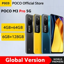 [Мировая премьера] глобальная версия POCO M3 Pro 5G NFC Dimensity 700 смартфон 90 Гц 6,5 "FHD + безрамочный экран с DotDisplay 5000 мА/ч, 48MP тройной Камера