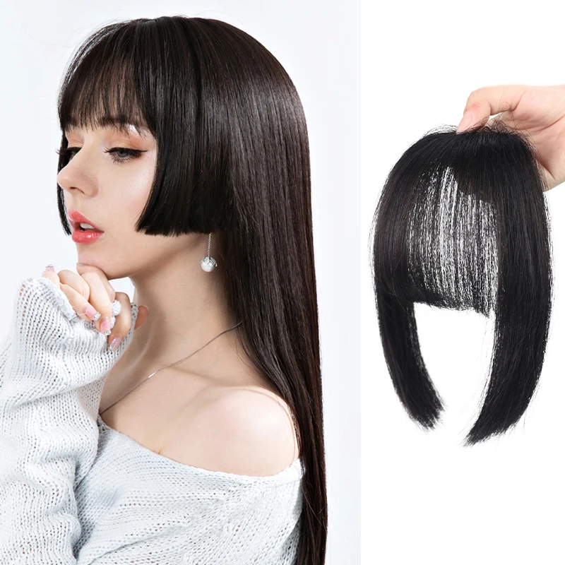 Synthetic Bangs Clip In Hair Extensions Women Hair Fake Fringe