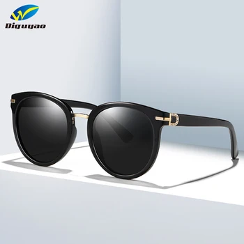 

DIGUYAO BRAND DESIGN Cat Eye Sunglasses Women's Polarized Fashion Glasses For Women Rhinestone Temple Goggles UV400 high quality