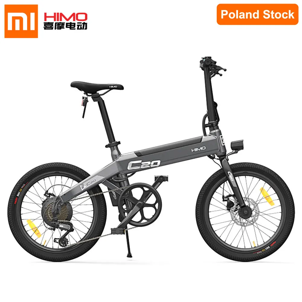 

[PL STOCK Grey] Xiaomi HIMO C20 Electric Moped Bicycle 250W Motor Foldable Ebike 25km/h 80KM 3 Riding Modes 20inch Tire E Bike