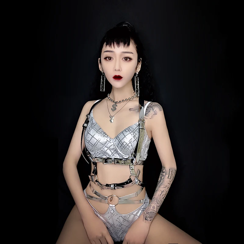 2019Sexy диско dj ds сценическая одежда для певцов джаз хип-хоп танцевальные костюмы производительность износа полюс танцевальная одежда светодиодные костюмы