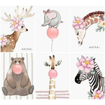 

HUACAN Diamond Painting 5d Deer Zebra Home Decoration Mosaic Cross Stitch Cartoon Animal Embroidery Handmade Diamond Art