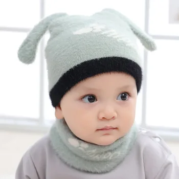 

Soft Baby Winter Warmer Scarf Hat Set Letters Print Hat Infant Collar Scarves Neckerchiefs Headwear Set