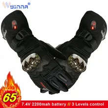 Winna 7,4 V перчатки с подогревом зимние теплые на открытом воздухе спортивные велосипедные лыжные перчатки батарея перчатки с подогревом 3 уровня управления