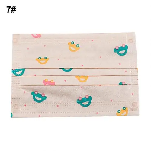 7 Joylife 10 шт. мультфильм печатных 3 слоя детей одноразовые нетканые анти-пылезащитный ушной петля рот маска медицинский респиратор крышка - Цвет: 7