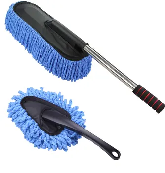 

Car Wash Microfiber Auto Cleaning Brush Duster Dust Wax Telescoping Dusting Tool With Adjustable Long/Short Handle