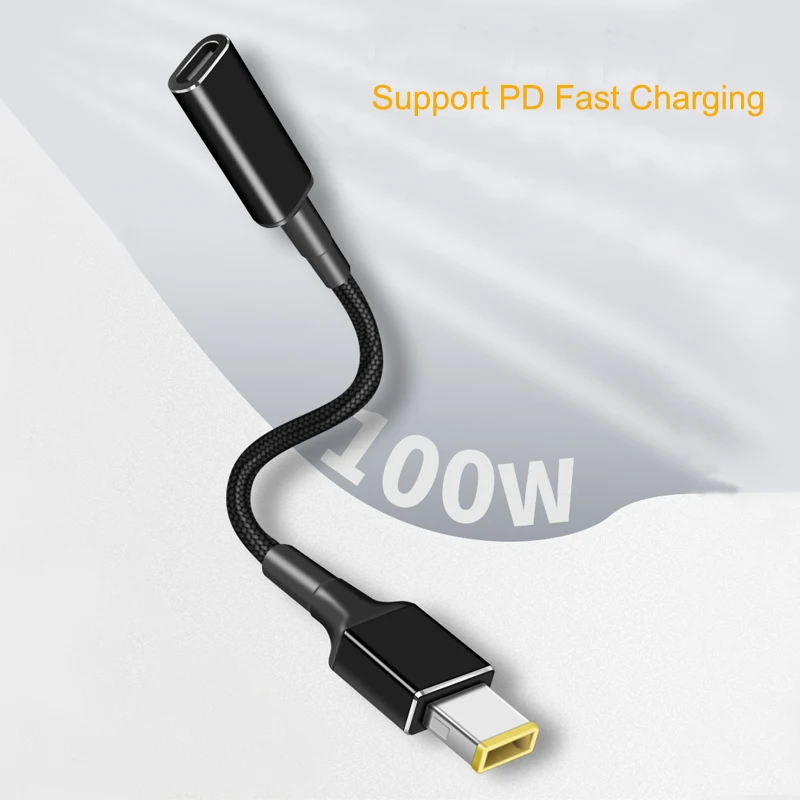 100W USB C PD to DC Universal Laptop Charger Converter Type C Fast Charging Adapter Cable Cord for Asus Lenovo Hp Dell Laptop — view 2